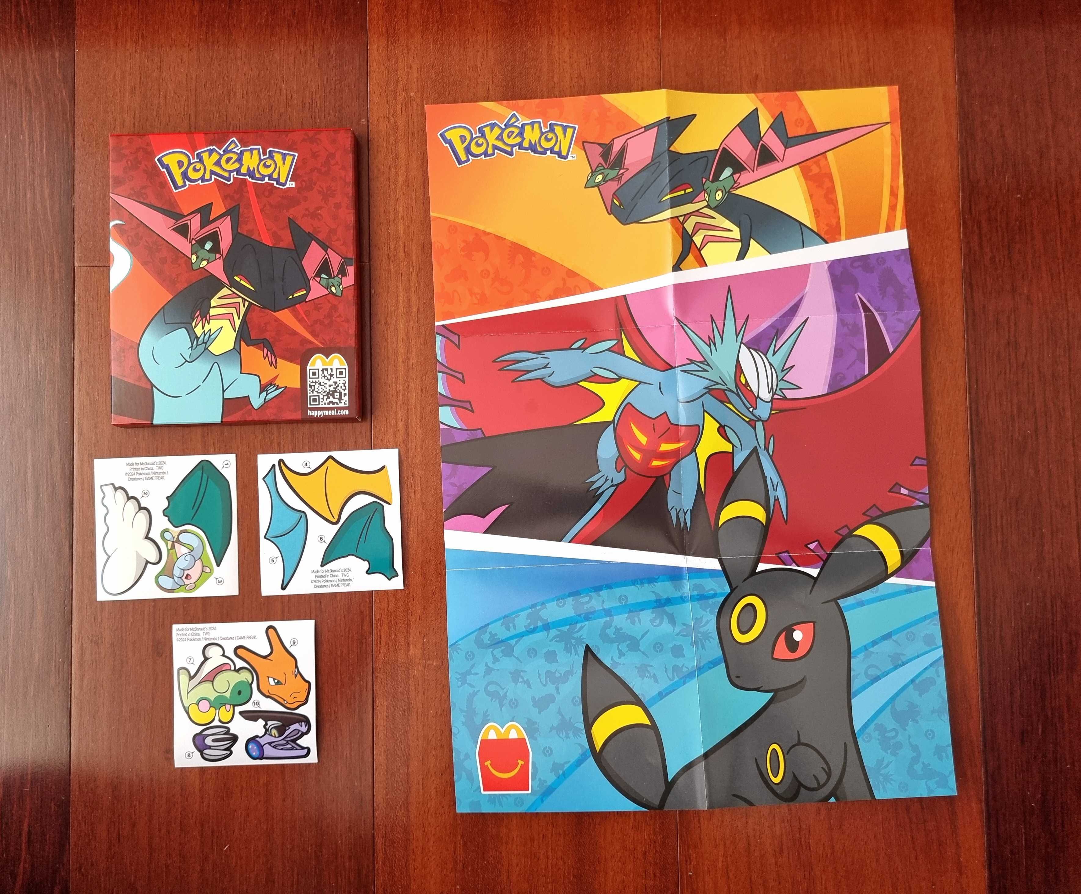 5Caixas Pokémon-Dragonite+Pikachu, Dragapult, Eevee, Miraidon, Umbreon