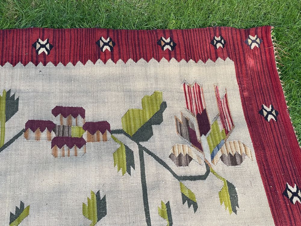 Art Deco Stary z Kresów Kilim