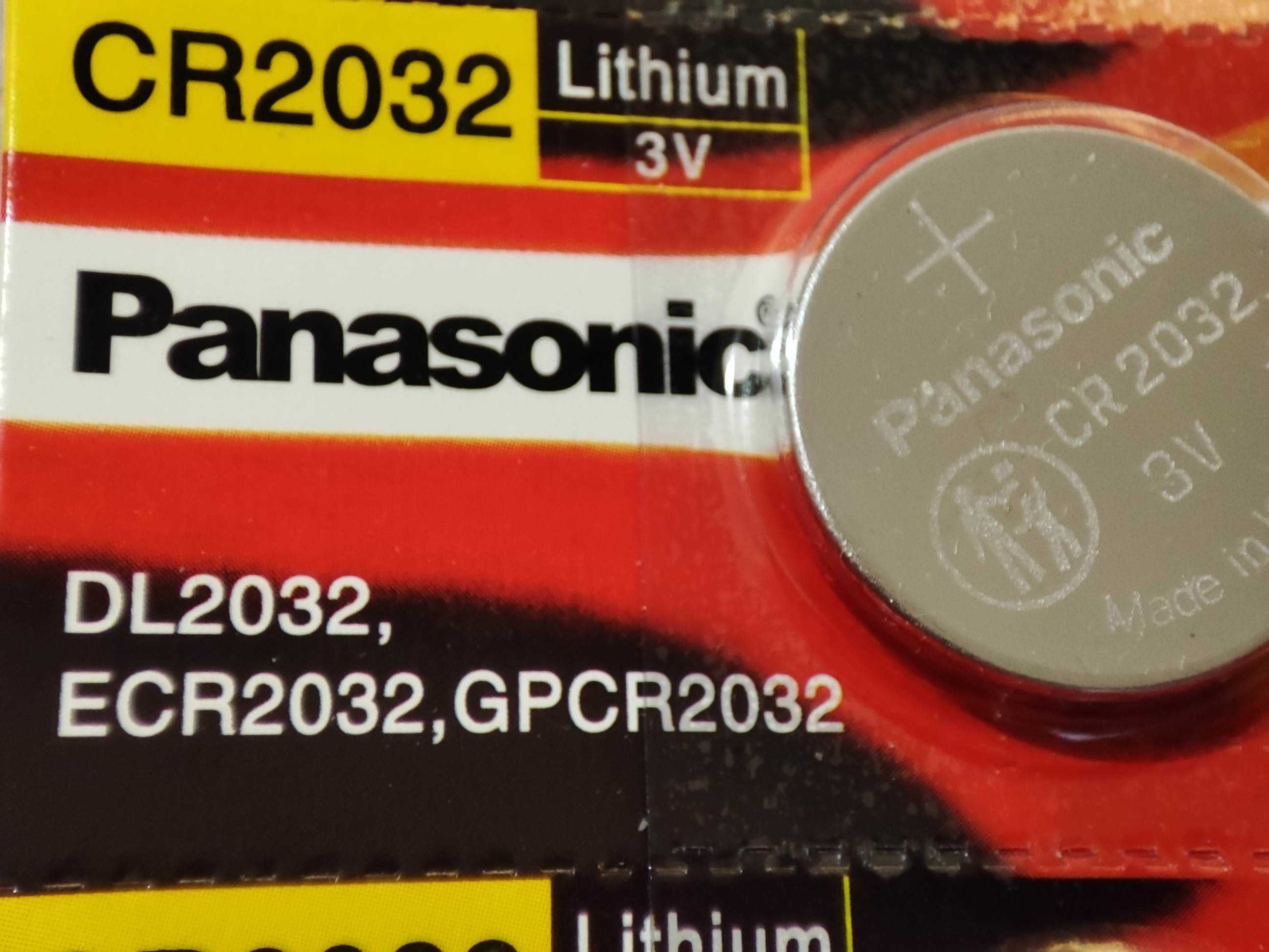 CR2032 Panasonic ціна за 1 штуку придатна до грудня 2030 року літієва