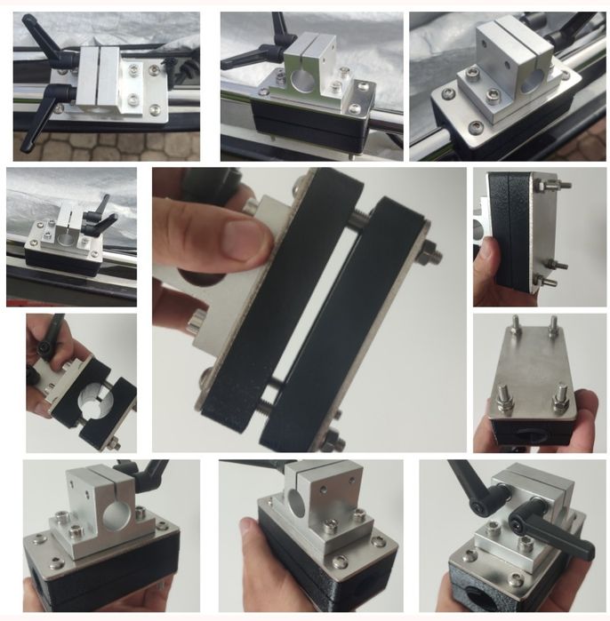 Baza montażowa, uchwyt na reling pod sztyce przetwornika echosondy