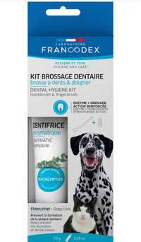 Francodex Zestaw szczoteczka i pasta enzymatyczna do czyszczenia zębów