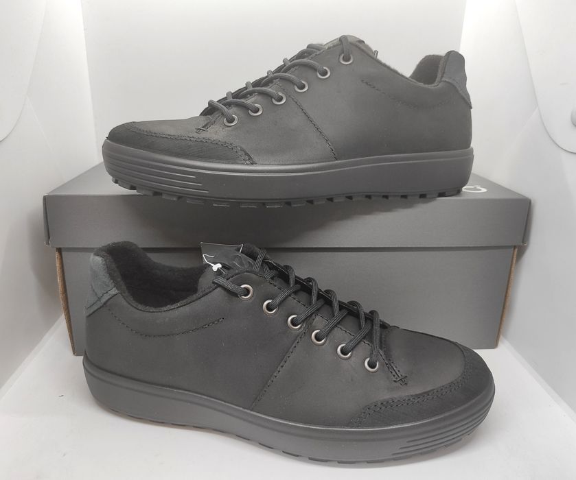 Кожаные 26 27 29,5см теплые кроссовки кеды Ecco Soft 7 Tred оригина