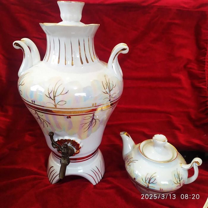 Фарфоровий самовар Барановка (водонагреватель) 2,5 л, 1кВт стан нового