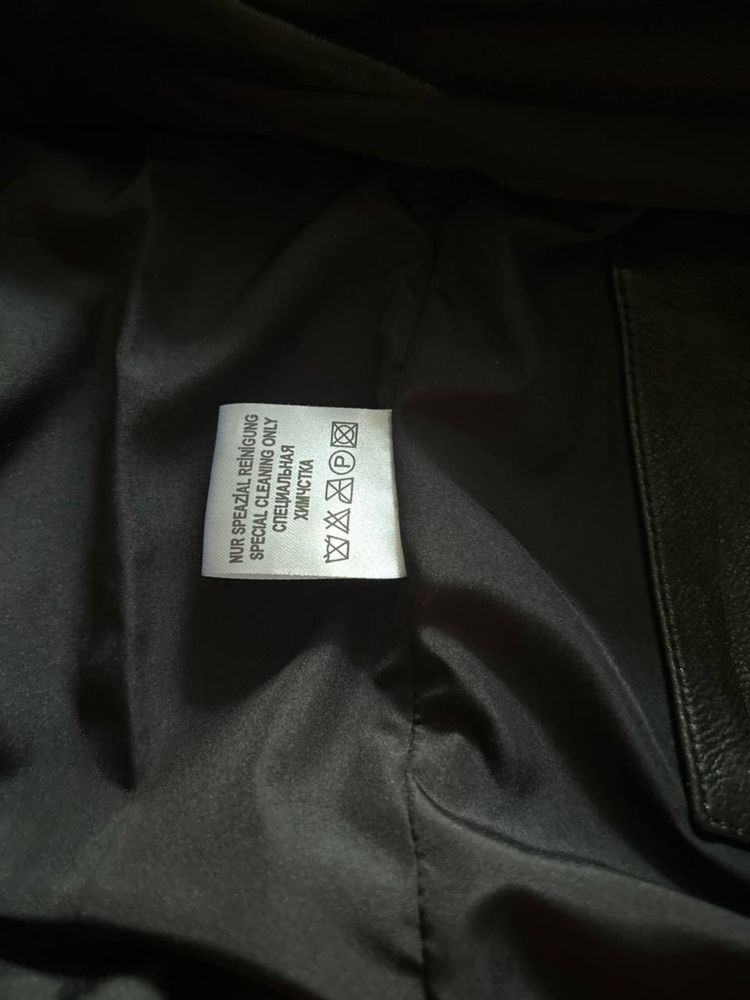 Кожанная куртка Ares , логотип Fendi , S-M