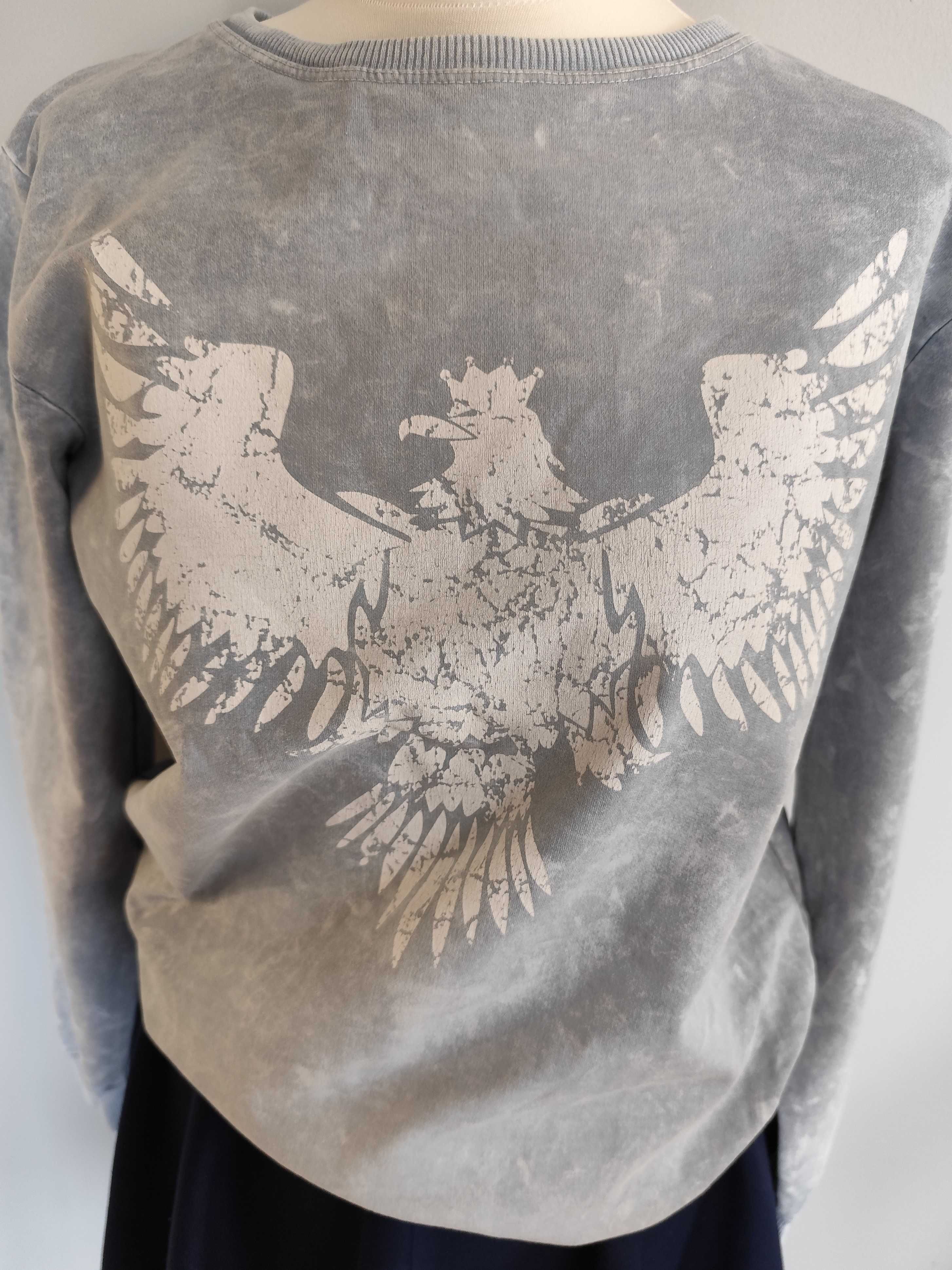 Patriotyczna Bluza z orłem marmurkowa bluza rozmiar S/M One First