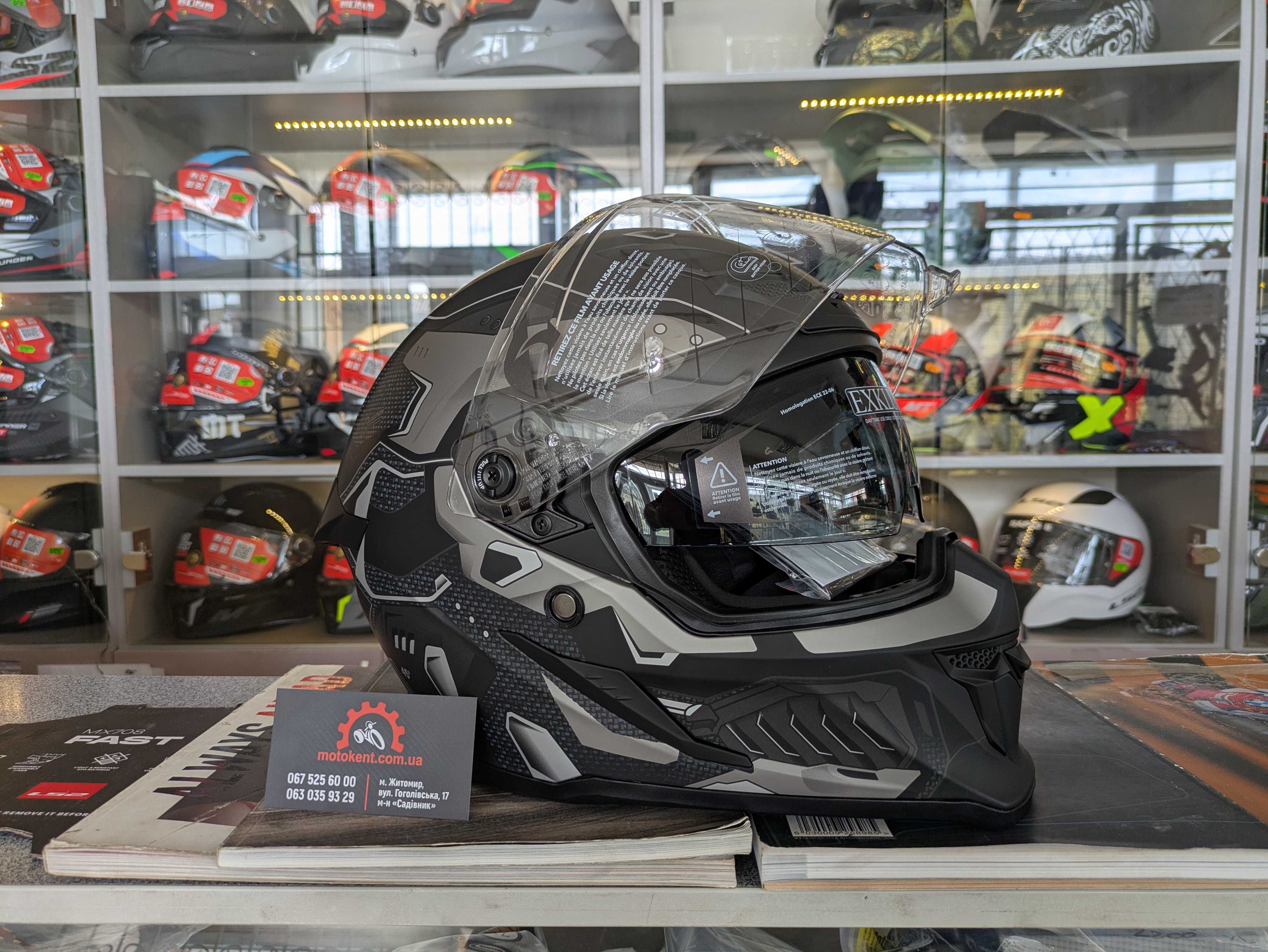Продам мото шолом інтеграл з окулярами EXKLUSIV Goliath не MT не LS2