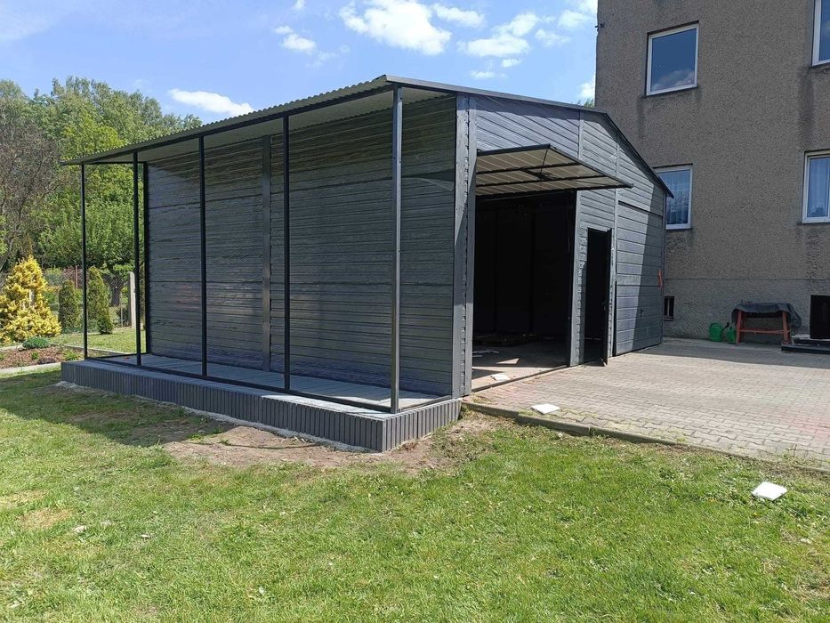 Garaż HALA 7,5x6  Wiata Blaszak - wys. 2,7 m -różne rozmiary PRODUCENT