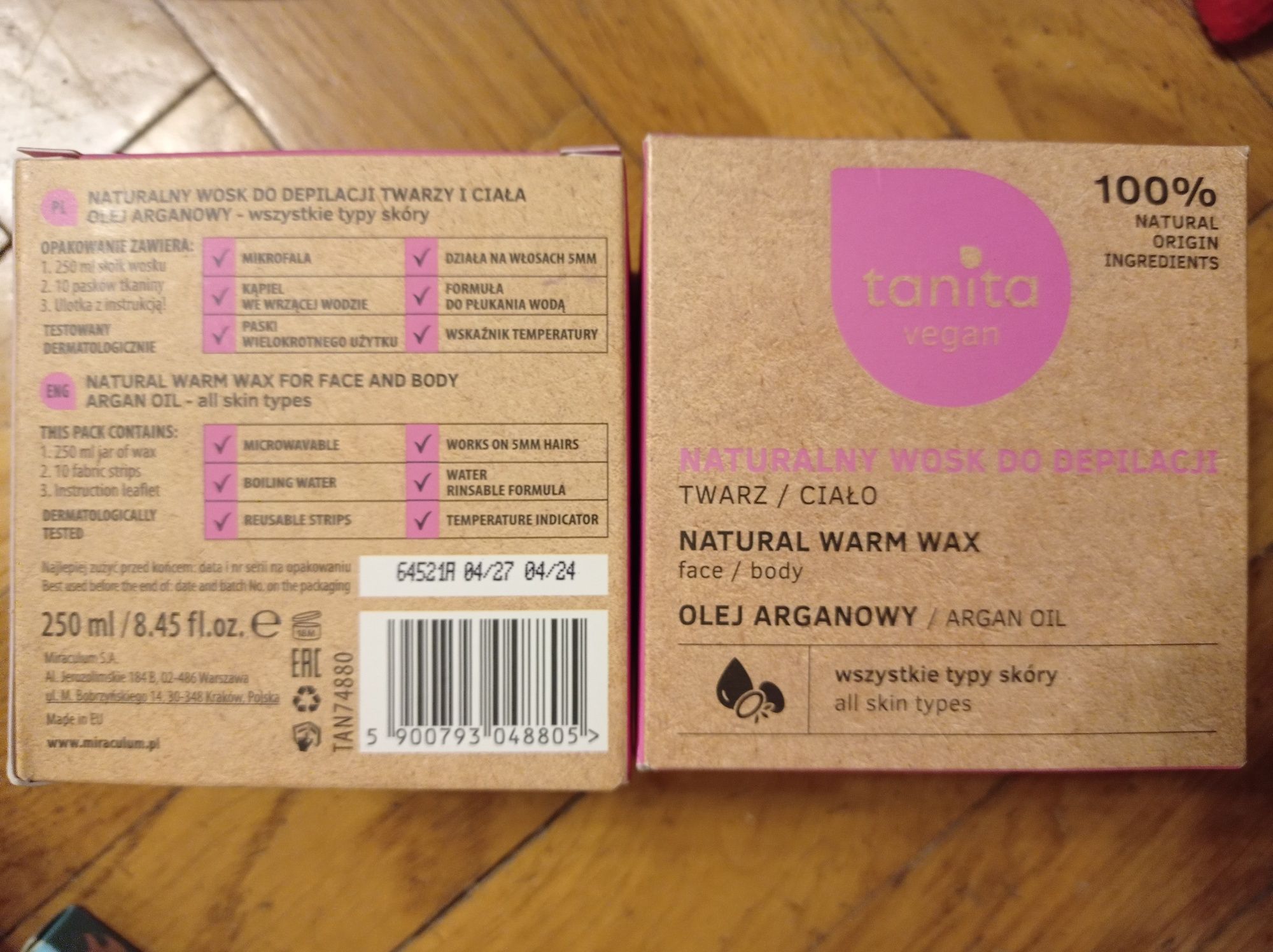 2x naturalny wosk do depilacji Tanita