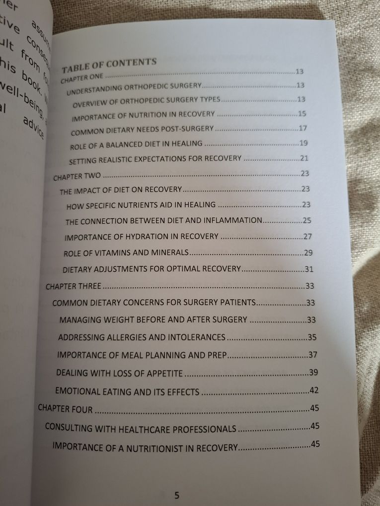 Orthopedic Surgery diet cookbook - Jaylen Kaleb  recuperação ortopedia