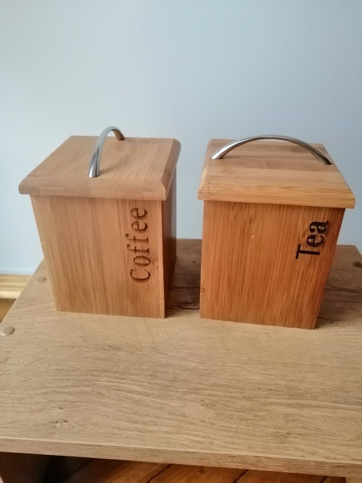 Pudełka bambusowe na herbatę, kawę