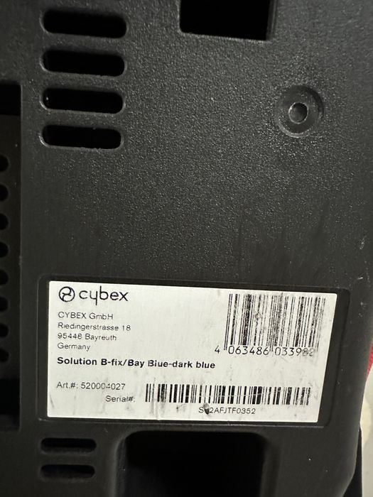 Fotelik samochodowy Cybex Solution B-Fix 15–36 kg, kolor granatowy bdb