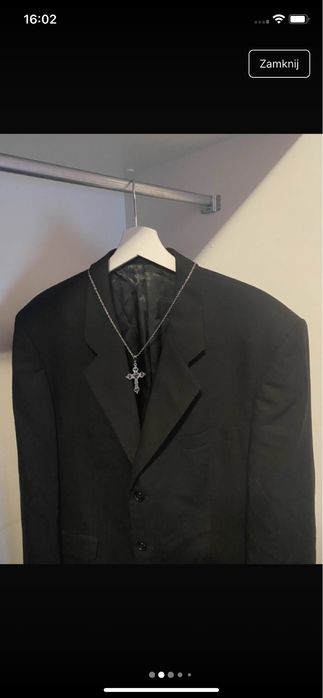 Elegancka marynarka czarna na wesele, komunie, do pracy WEŁNA