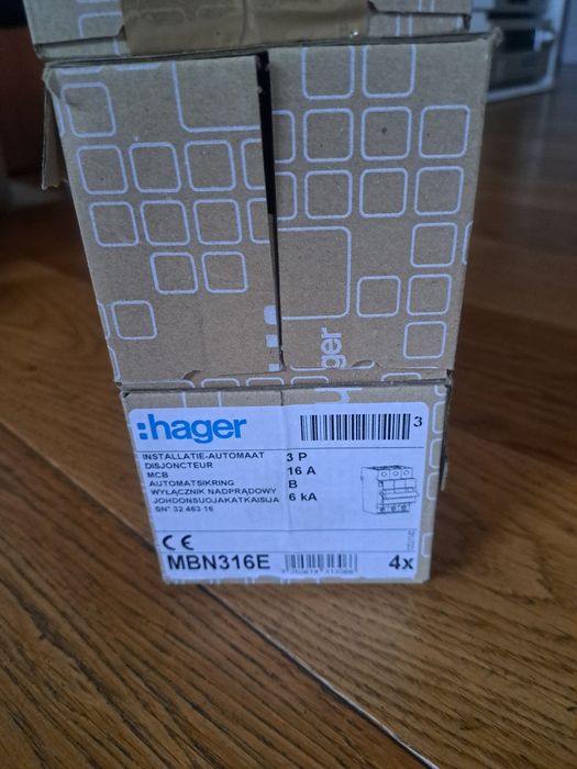 HAGER 28szt Wyłącznik nadprądowy 230 V IP20 6 A