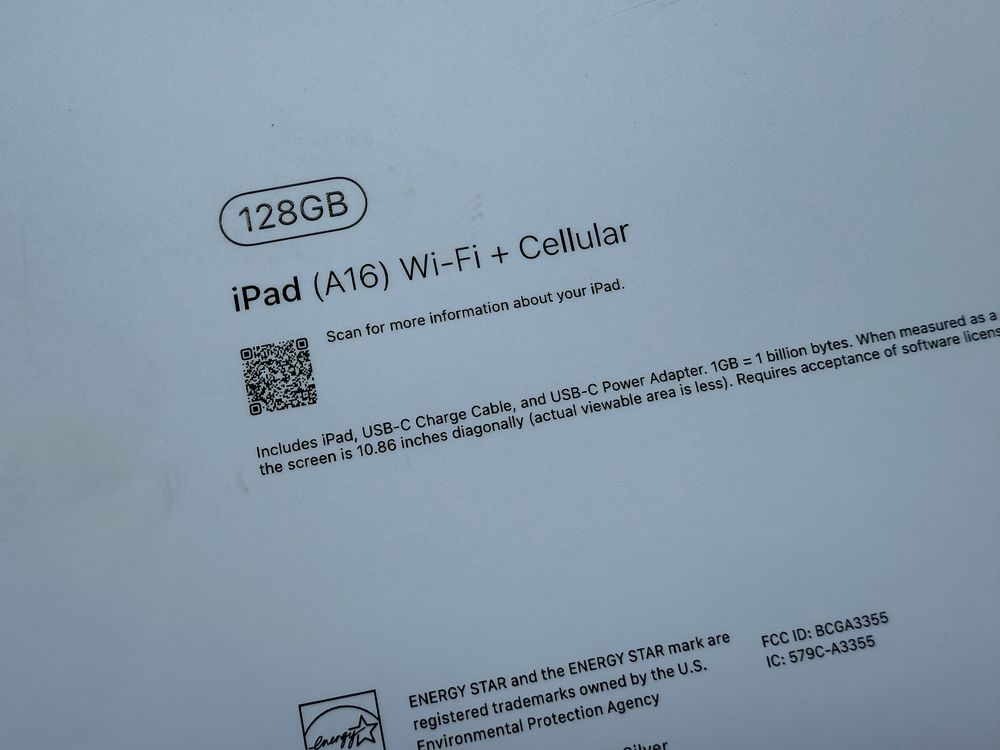 Новий Apple iPad 11th (a16) 128gb Wi-Fi+LTE Silver