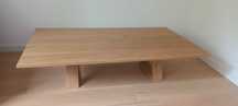 Niski stół dębowy minimalistyczny, ława