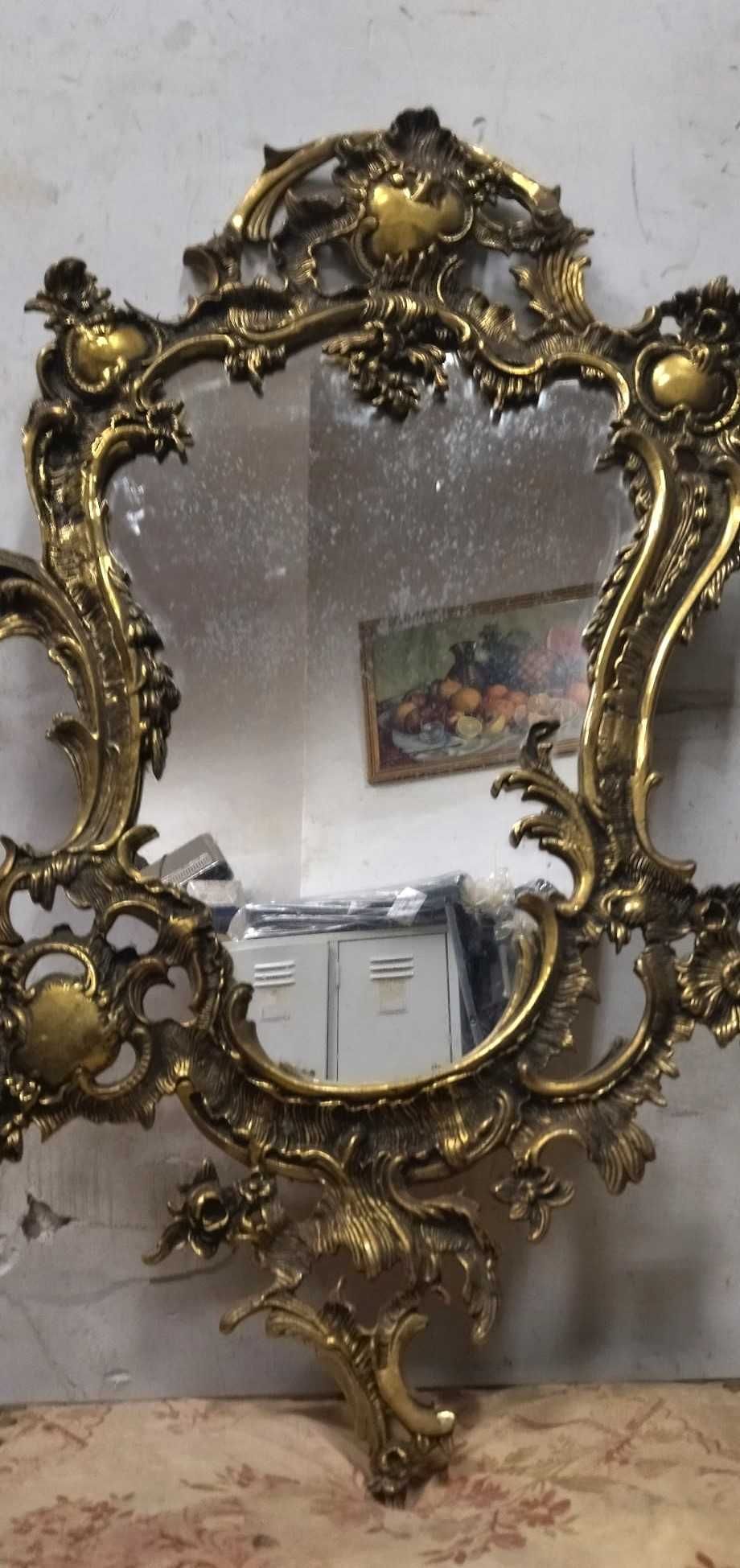 Espelho vintage de parede em latão. Brass wall mirrors