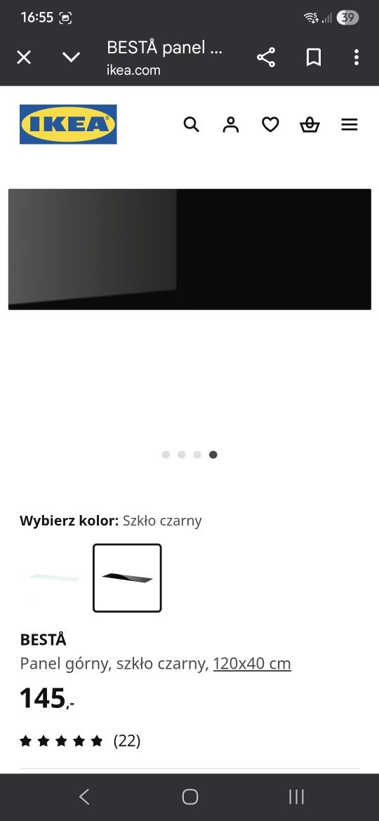 Panel górny Ikea Besta 120