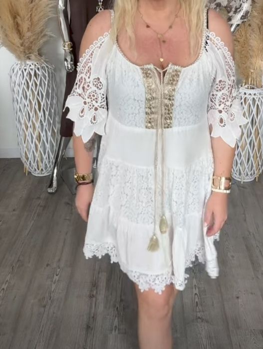 Piękna sukienka Boho xl XXL