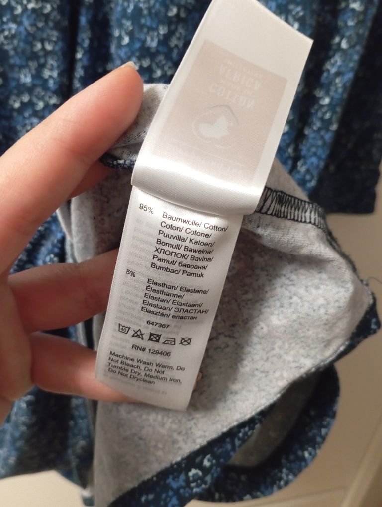 Sukienka Bonprix 48/50 plus size tunika w kwiaty bawełna kołnierz