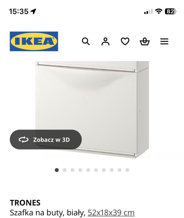 2 szt szafka na buty Ikea trones czerwona