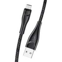 Pleciony Kabel MicroUSB USAMS U41 1M 2A - Czarny, Fast Charge