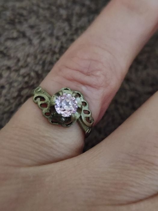 Кольцо времён СССР с натуральным камнем 16.5