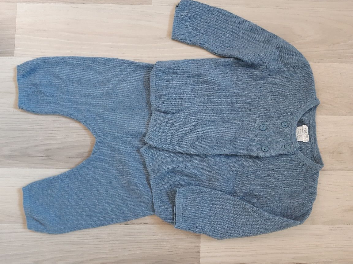 Komplet dzianinowy sweterek + spodnie 68 Mamas & Papas