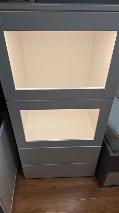 Szafka, szafa,komoda, regał,witryna  biała Ikea +oświetlenieled OKAZJA