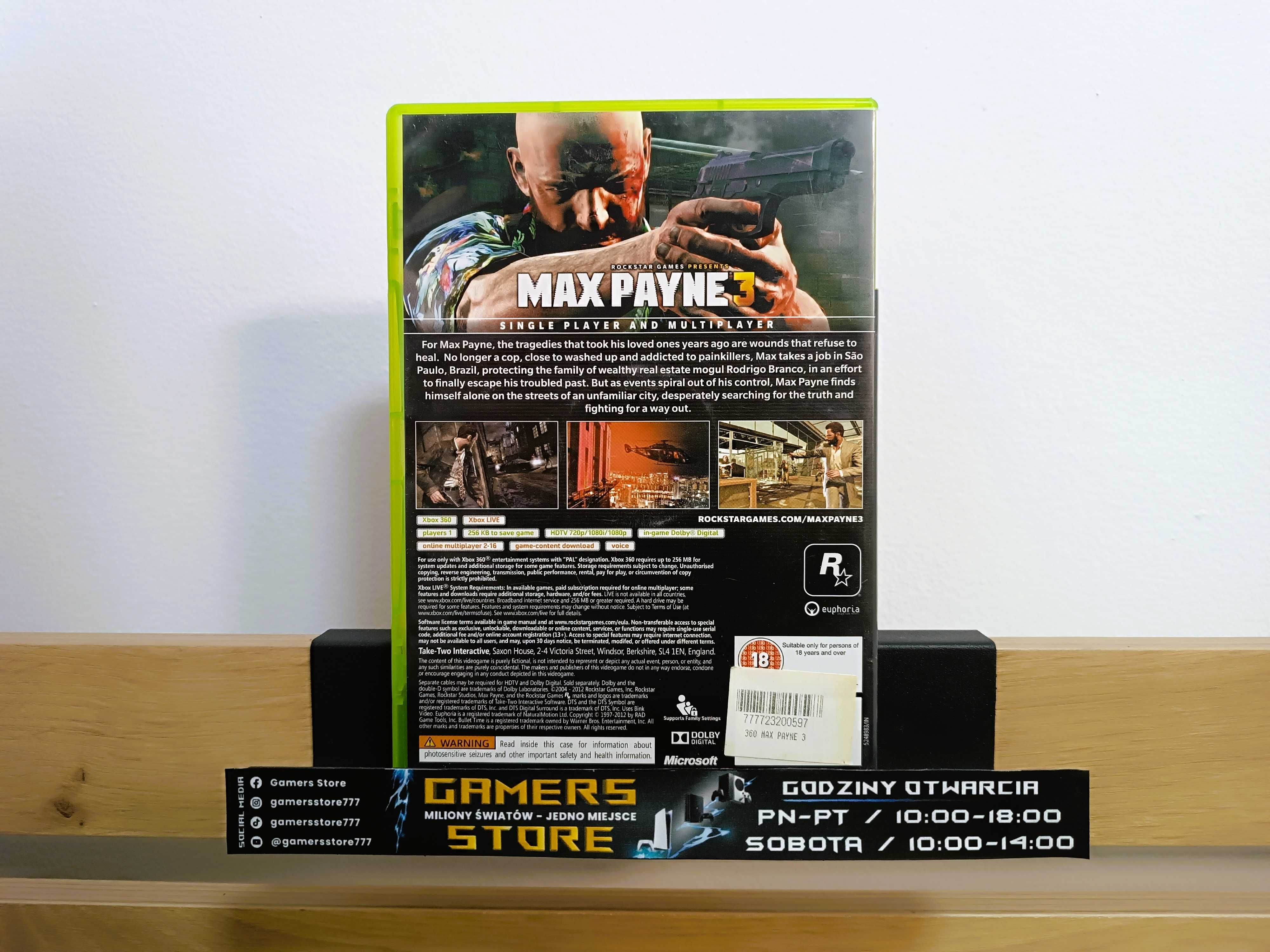 Max Payne 3 - Xbox 360 - Gamers Store