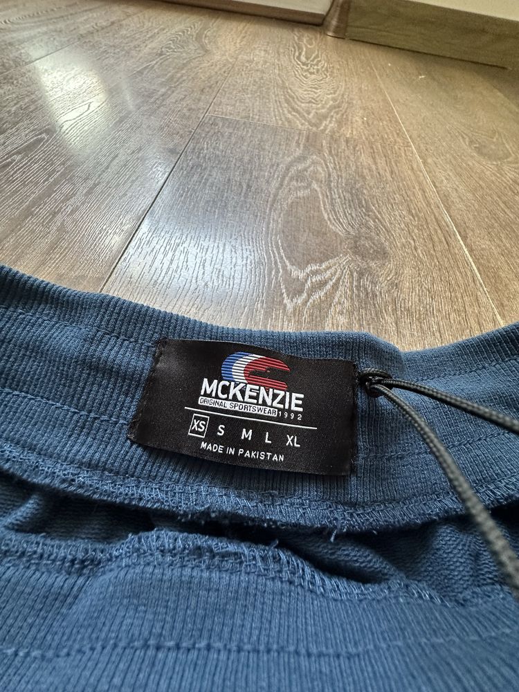 McKenzie spodenki krótkie z nadrukiem z kieszeniami nowe niebieskie