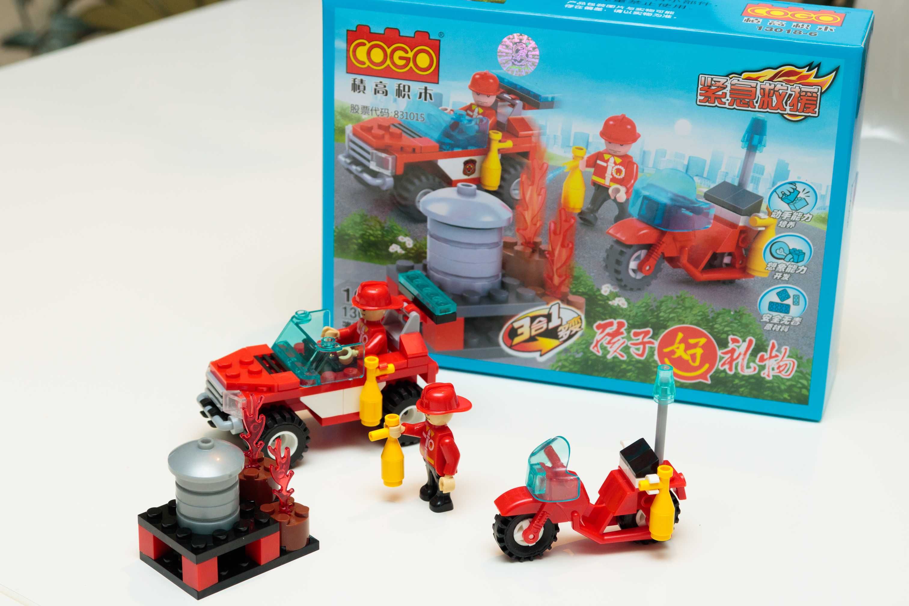 Конструктор COGO Пожарная техника 743 дет 8 в 1 совместим с Lego