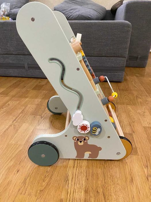 Дитячі ходунки-каталка SMIKI. Дерев'яна розвиваюча іграшка малюкам