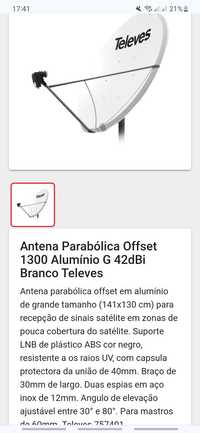 Antena Parabólica  1.30m