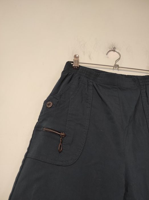 Ocieplane bawełniane spodnie z gumką w pasie