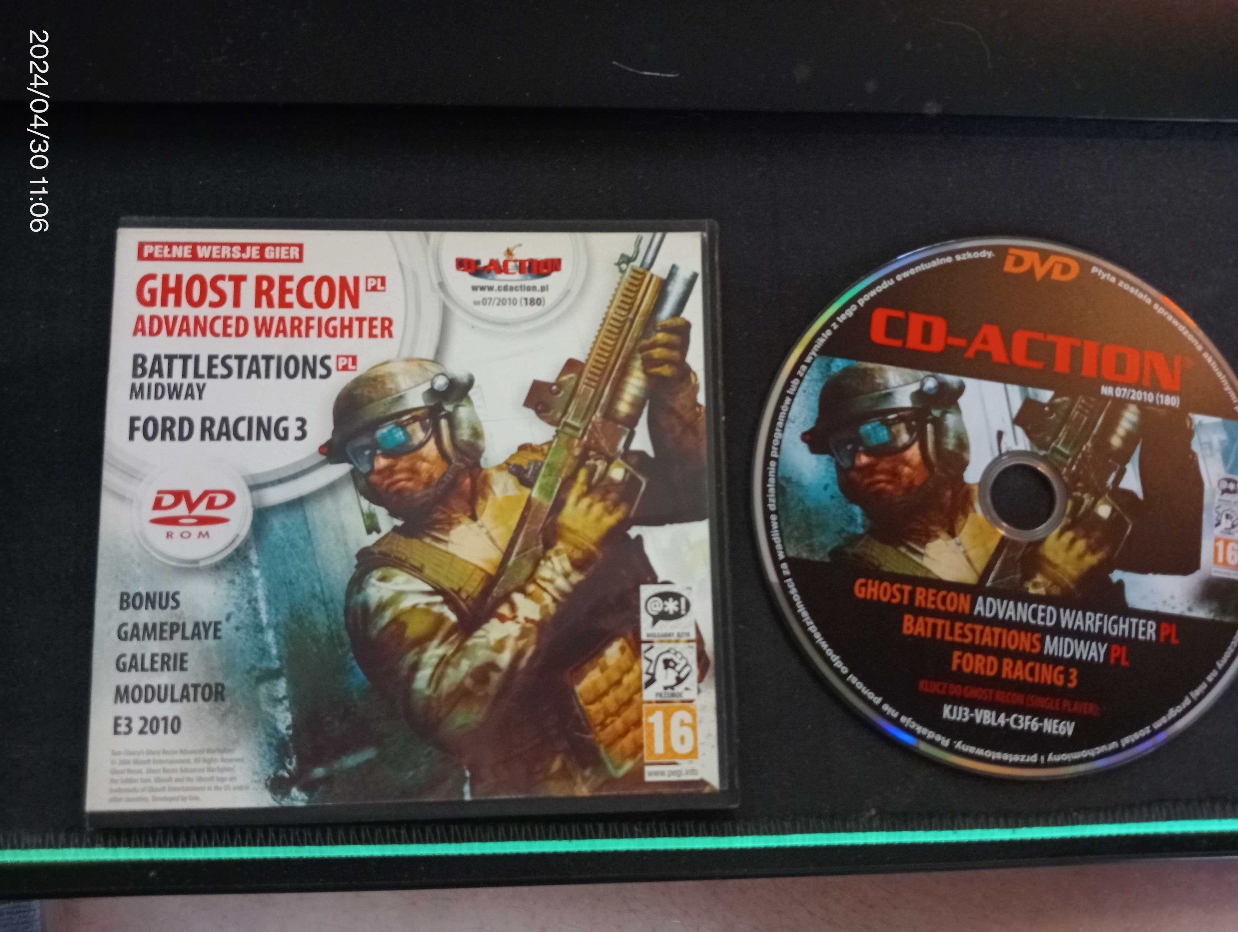 Ghost Recon Advanced Warfighter+Battelstations Midway+Ford Racing 3 PC