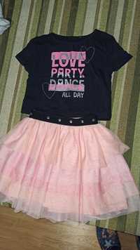 Комплект юбка футболка на дівчинку