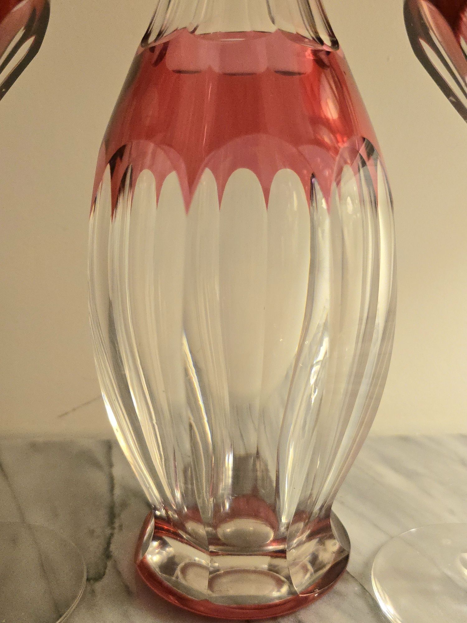 Conjunto de Garrafa e 6 Taças em Cristal – Atribuído a Val Saint Lamb