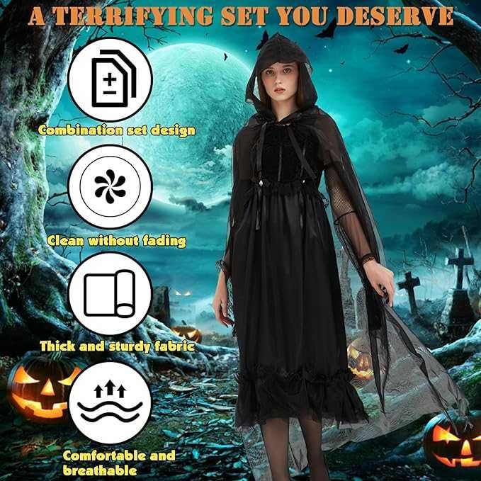 630 BARVERE kostium czarownicy na Halloween, karnawał dla dziewczynek