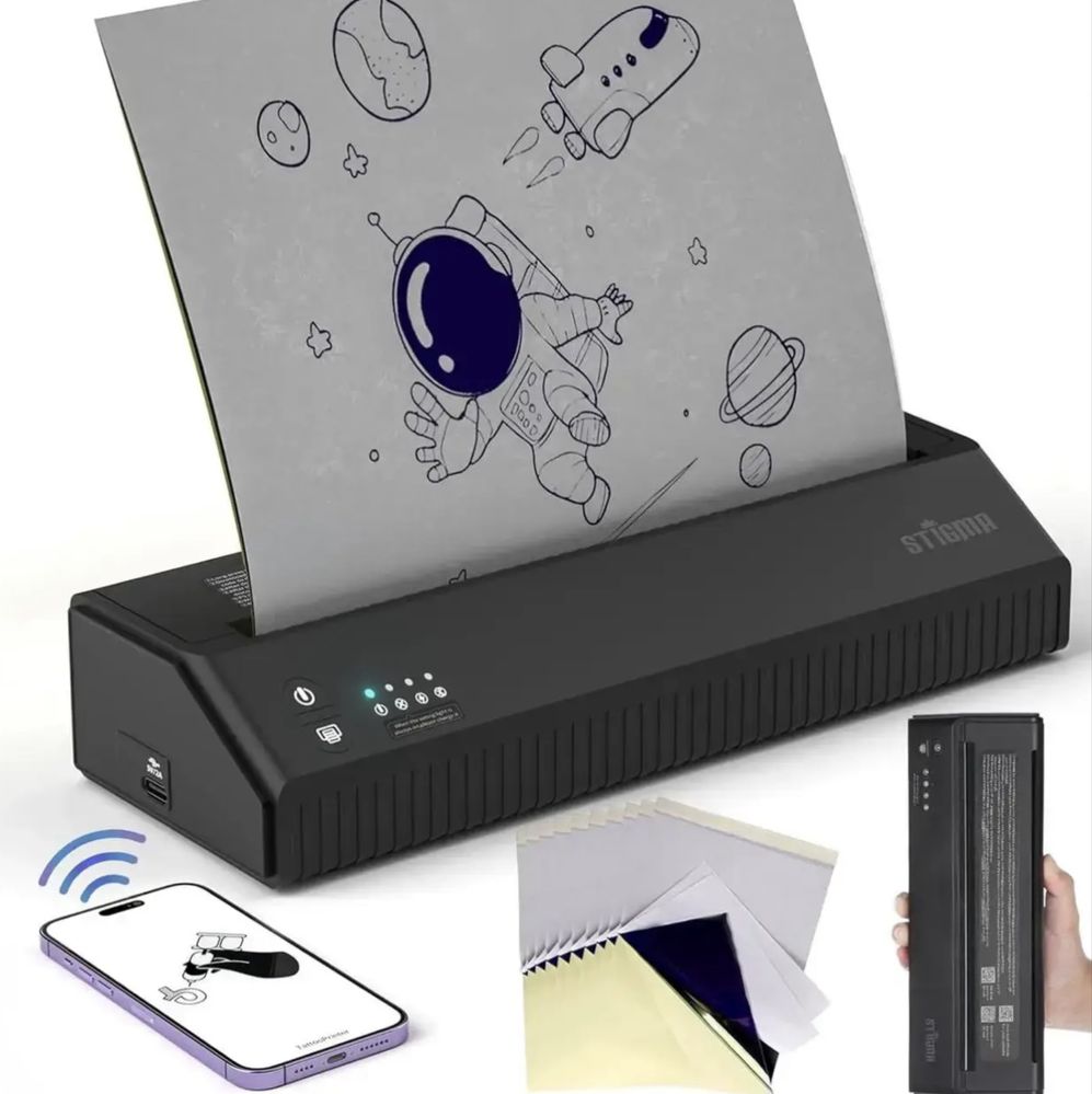 Принтер для трафаретів STIGMA MHT‑P8008 | Bluetooth | 2500 мА·год