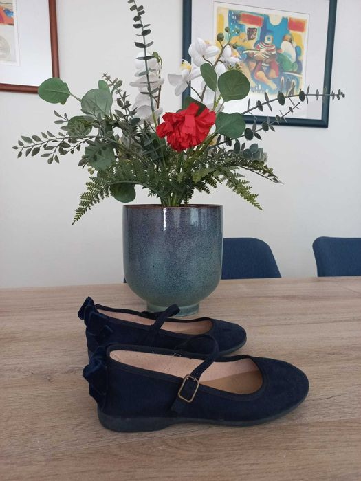 Pisamonas - Sapatos Merceditas fivela laço traseiro veludo