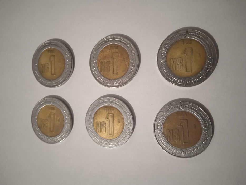 Moedas Novo Peso Mexicano 1992 a 1994