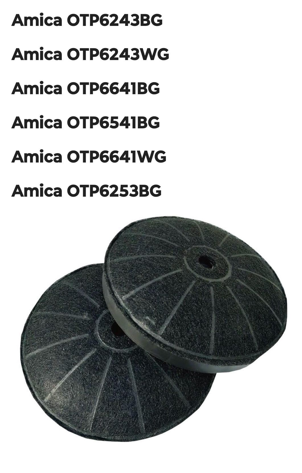 Filtry węglowe do okapu Amica OMP6241BI