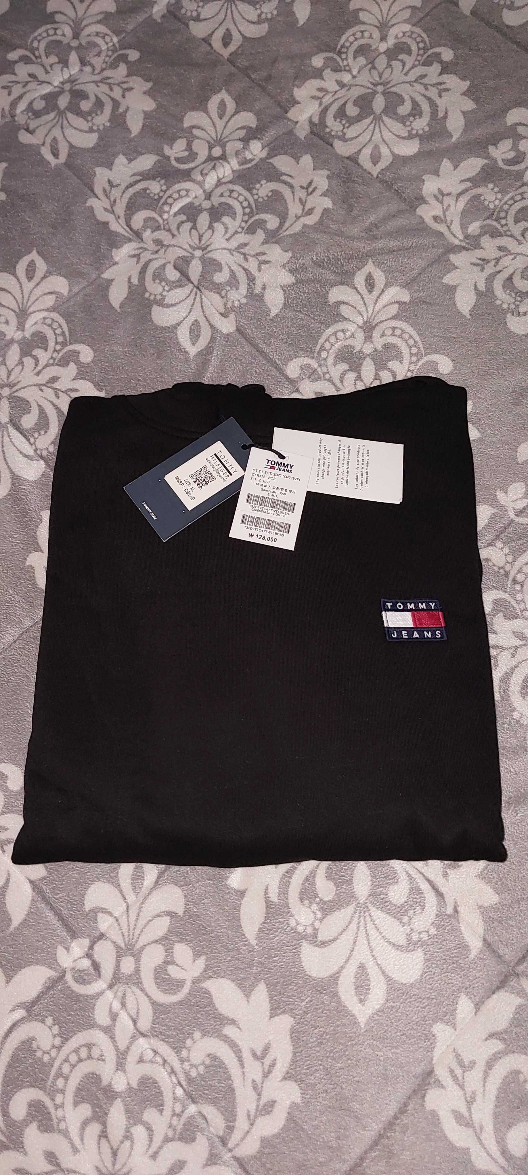 Hoodie Tommy Hilfiger badge (preto) - últimos tamanhos - C/portes