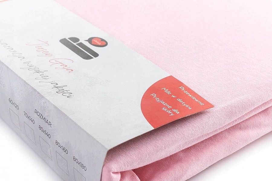 Prześcieradło 90x200 Jednolite Bawełna Jersey z Gumką Gaja 02