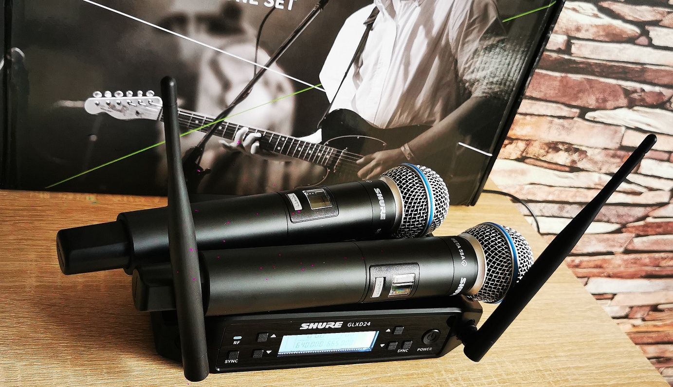 2 x mikrofon bezprzewodowy SHURE GLXD24 dla DJa szkoły do kościoła itp