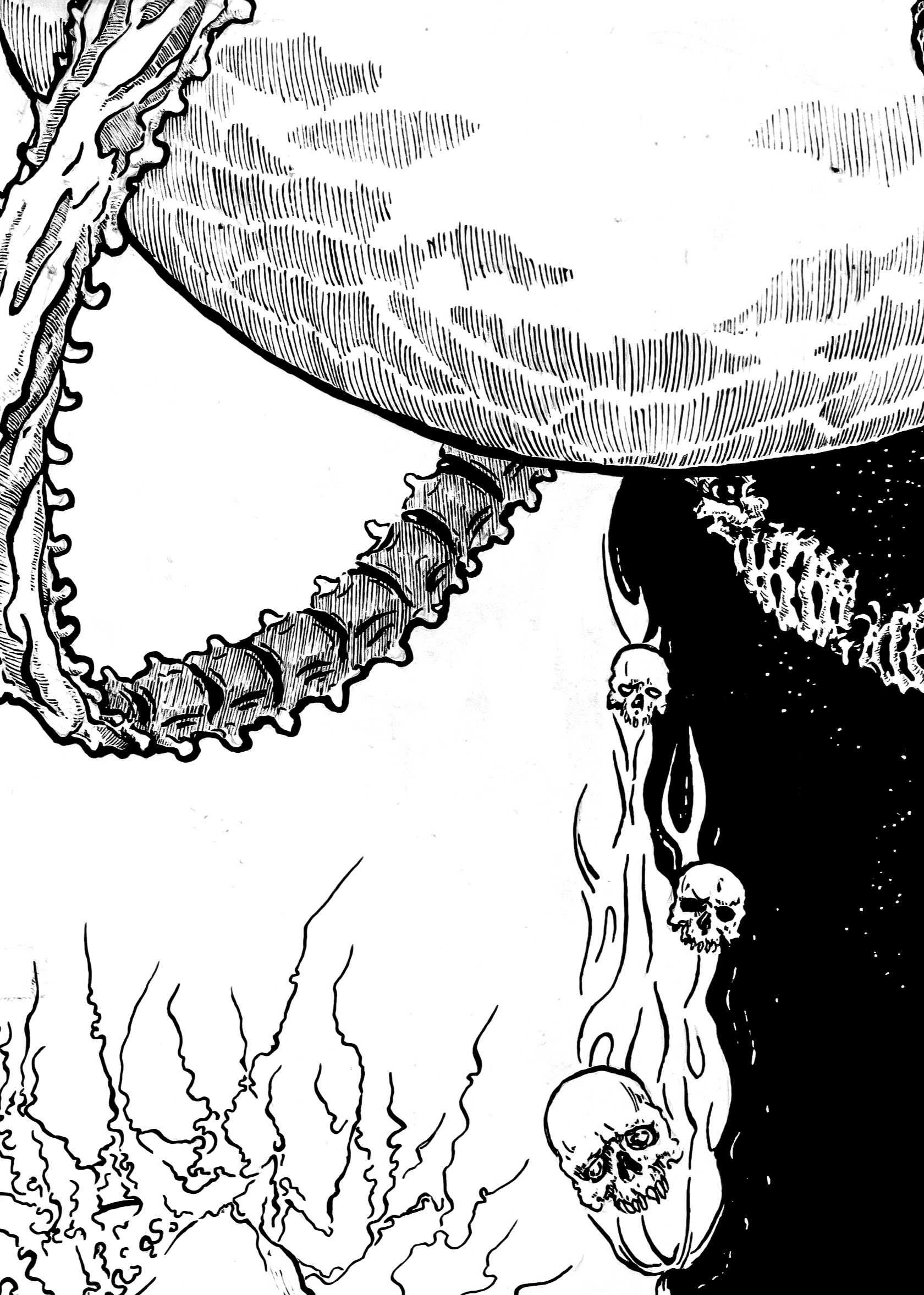 Картина. (black metal art, death metal art, скелеты)