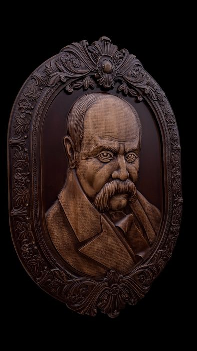 Панно "Тарас Шевченко, Кобзар", дерево преміум