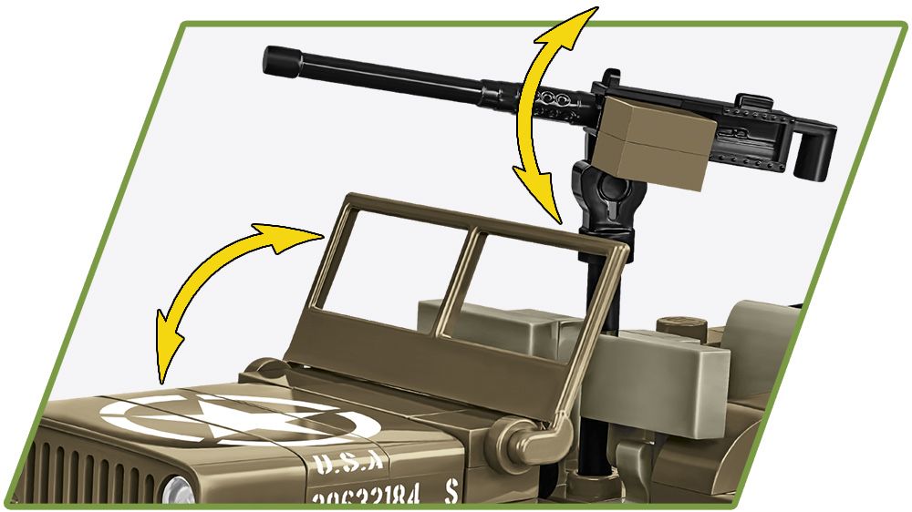 WWII  samochód Willys Mb & Trailer klocki COBI 3132