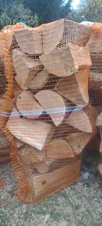 Drewno workowane z dostawą opałowe dąb buk suchy