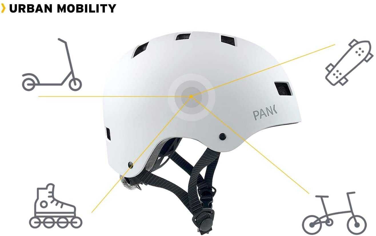 Pank Urban M 55 58 LED kask rowerowy rolki deskorolka hulajnoga miasto